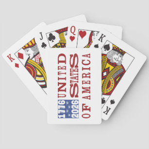 Baraja De Cartas Estilo de imprenta USA 250