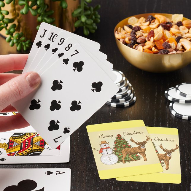 Baraja De Cartas Estilo de la cosecha Feliz Navidad (Subido por el creador)
