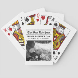 Baraja De Cartas Estilo de periódico antiguo Día del Padre