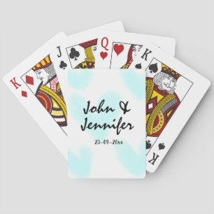 Baraja De Cartas estilo de texto minimalista simple blanco boda cor