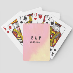 Baraja De Cartas estilo de texto minimalista simple blanco boda ros