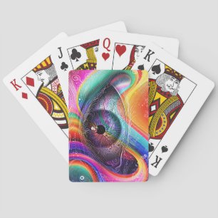 Baraja De Cartas Estilo geométrico abstracto psicodélico moderno de