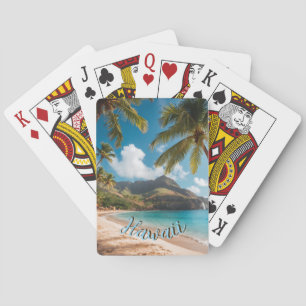 Baraja De Cartas Estilo vintage hawaiano viaje costa mar atardecer