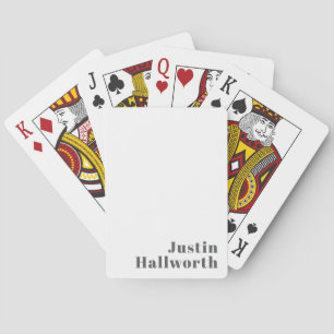 Baraja De Cartas Estiloso texto retro moderno editable Gris