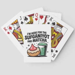 Baraja De Cartas Estoy Aquí Por Sufganiyot Y Matcha Hanukkah Jew