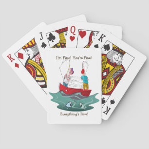 Baraja De Cartas Estoy bien pescando tarjetas de juego