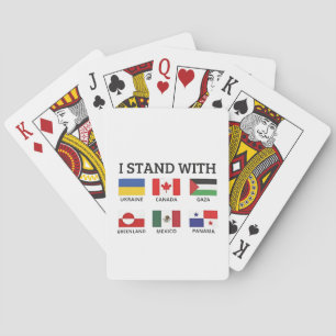 Baraja De Cartas Estoy con Canadá México Gaza Ucrania