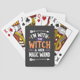 Baraja De Cartas Estoy con la Bruja y su Halloween de Viento Mágico