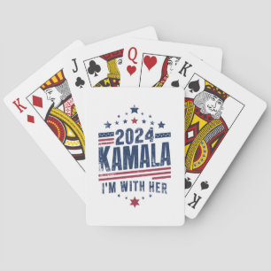 Baraja De Cartas Estoy con su voto de Kamala para 2024 Kamala-Harri