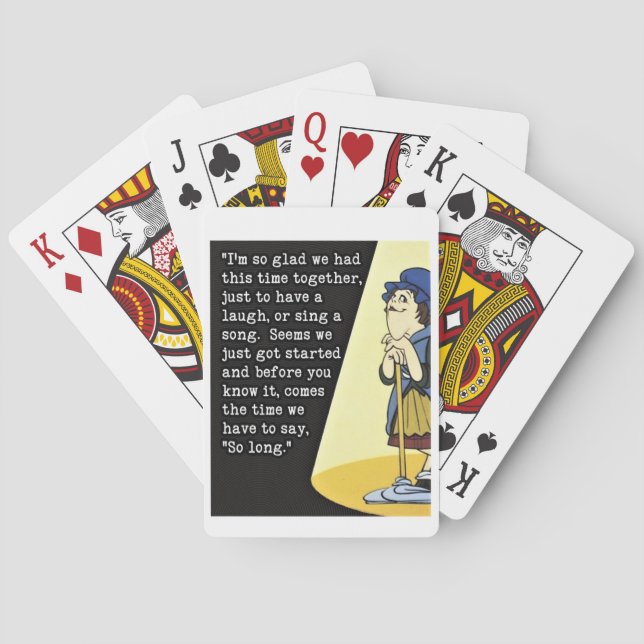 Baraja De Cartas Estoy Tan Contento De Que Esta Vez Juntos Tuvimos  (Reverso)