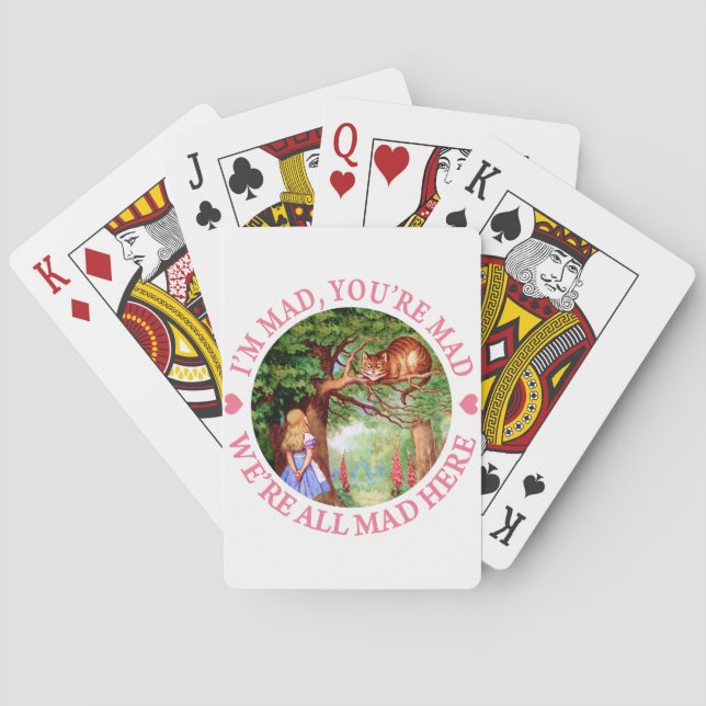 Baraja De Cartas "Estoy triste, estás loco, ¡estamos todos locos aq (Reverso)