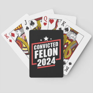 Baraja De Cartas Estoy votando al condenado Felon 2024 Trump