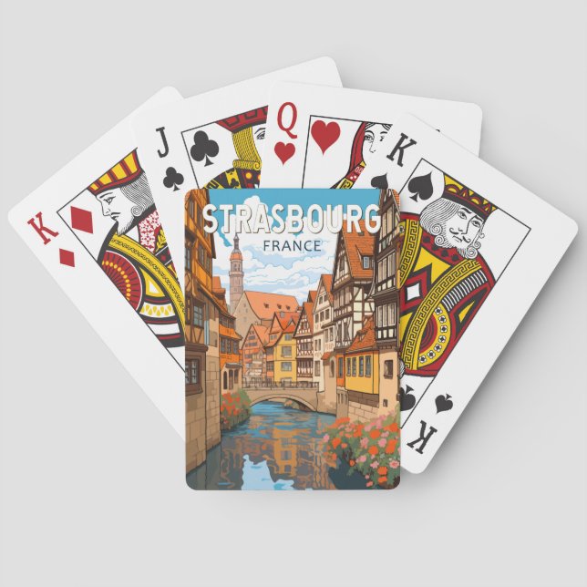 Baraja De Cartas Estrasburgo Francia Viaje al arte (Reverso)
