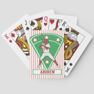 Baraja De Cartas Estrella de Batalla de Béisbol Personalizada Red