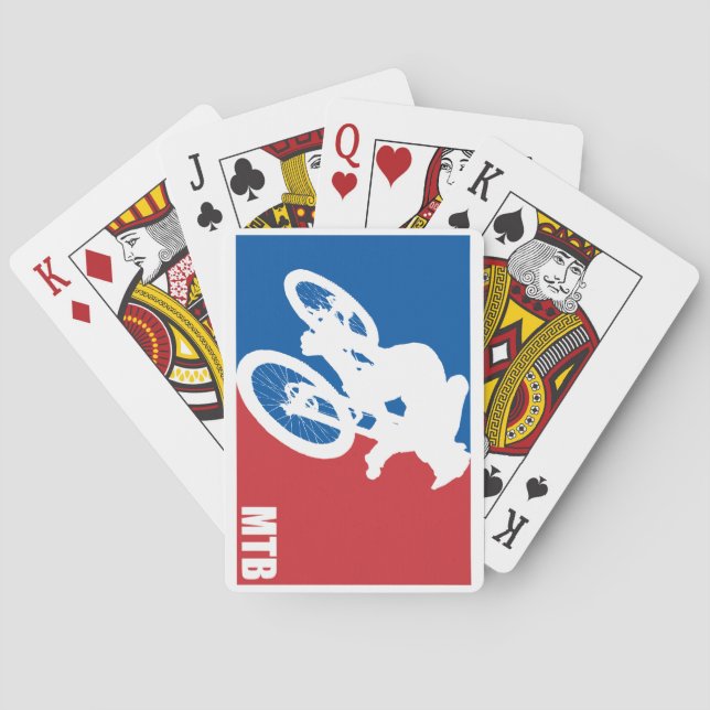 Baraja De Cartas Estrella de la bicicleta de montaña (Reverso)