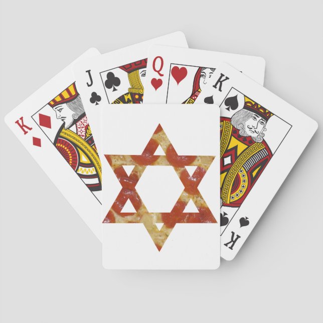 Baraja De Cartas estrella de pizza de david (Reverso)