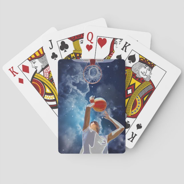 Baraja De Cartas Estrella futurista de baloncesto (Reverso)