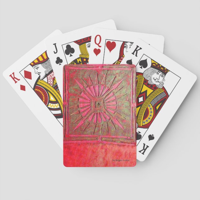 Baraja De Cartas ESTRELLA MAÑANA Verde Rojo (Reverso)