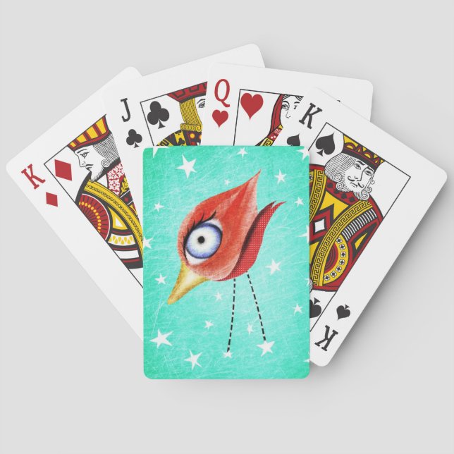 Baraja De Cartas Estrella Pájaro de Invierno (Reverso)
