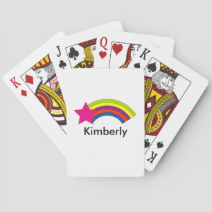 Baraja De Cartas Estrella Rosa y Arcoíris Personalizable