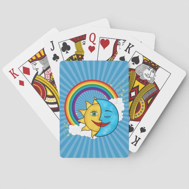 Baraja De Cartas Estrellas arcoiris de Sun Moon (Reverso)