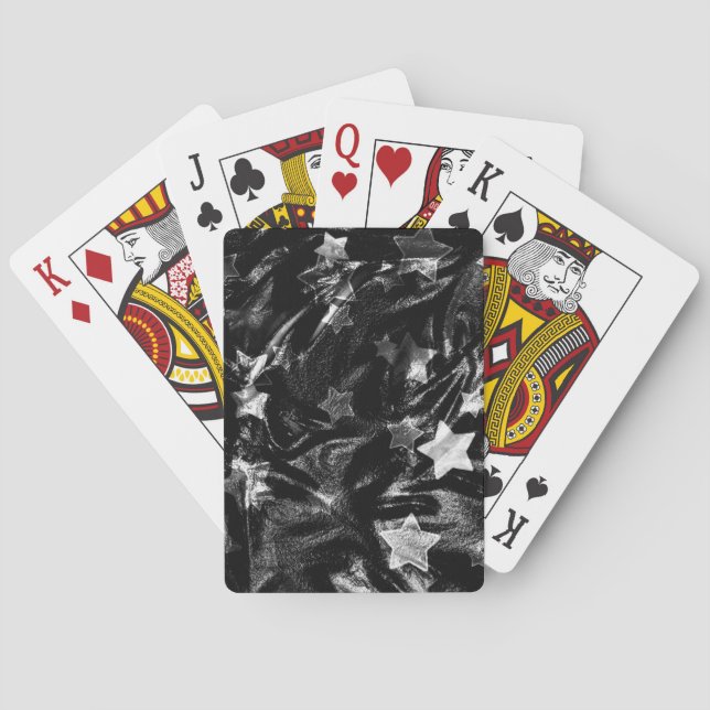 Baraja De Cartas Estrellas blancos y negros (Reverso)
