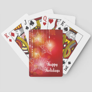 Baraja De Cartas Estrellas colgantes del resplandor del navidad
