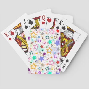 Baraja De Cartas Estrellas Coloridas Blancas