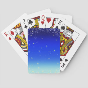 Baraja De Cartas estrellas de azul