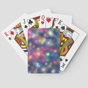Baraja De Cartas Estrellas del purpurina del fiesta de la Feliz Año