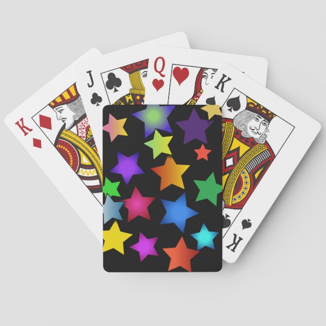 Baraja De Cartas Estrellas multicolores (Reverso)