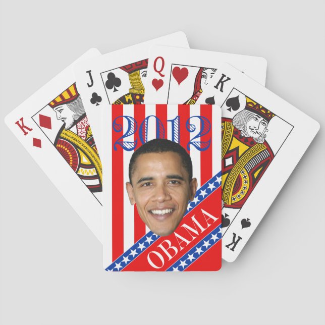 Baraja De Cartas Estrellas y franjas de Obama 2012 (Reverso)
