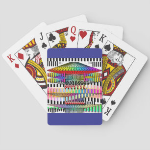 Baraja De Cartas Estructura Geométrica Azul 