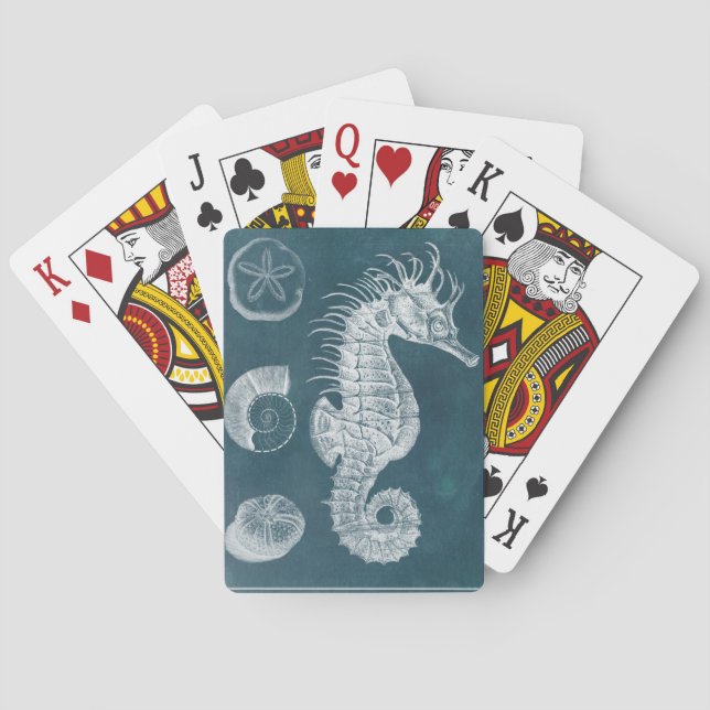 Baraja De Cartas Estudio azul I del Seahorse (Reverso)