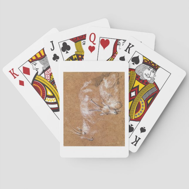 Baraja De Cartas Estudio de las cabras (dibujo) (Reverso)