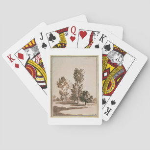 Baraja De Cartas Estudio del árbol (pluma y tinta en el papel)