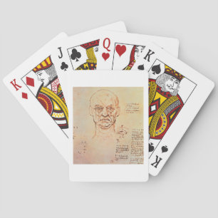 Baraja De Cartas Estudios de las proporciones de la cara y el ojo,