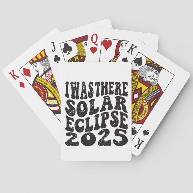 Baraja De Cartas Estuve allí Eclipse Solar 2025 Eclipse Parcial  (Reverso)
