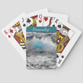 Baraja De Cartas Etiqueta de equipaje de la naturaleza del Escudo d