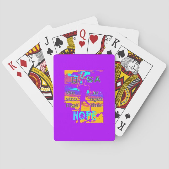 Baraja De Cartas EUA Hope: Estamos más fuertes juntos (Reverso)