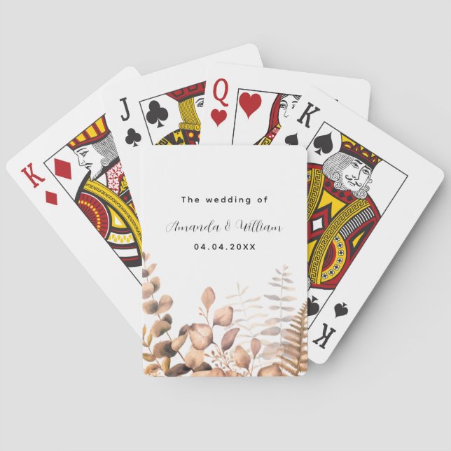 Baraja De Cartas Eucalyptus golden woodland nombres de helechos oto (Reverso)