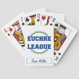 Baraja De Cartas Euchre League Play For Keeps nombre personalizado 