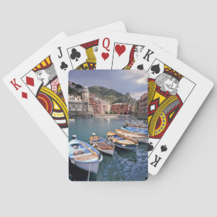 Baraja De Cartas Europa, Italia, Vernazza. Barcos pintados brillant