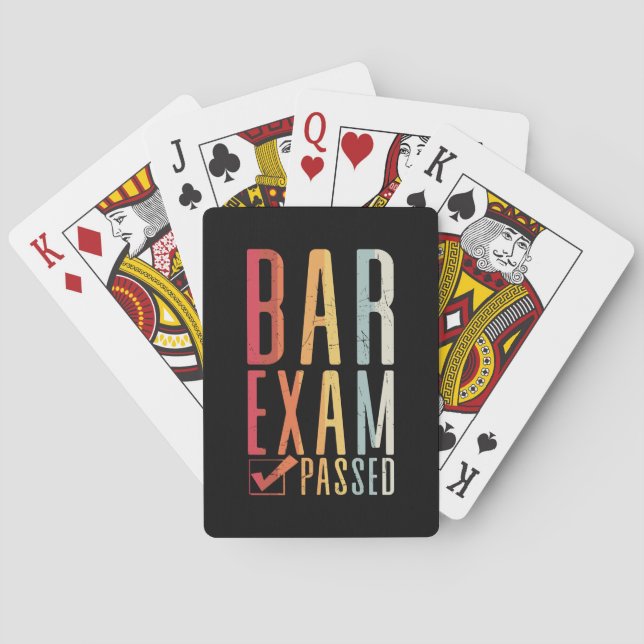 Baraja De Cartas Examen de Bar Aprobar Licenciado en Derecho por Ab (Reverso)