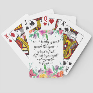 Baraja De Cartas Excelente escuela de habla terapeuta regalo SLP
