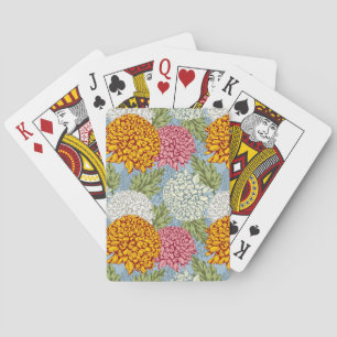 Baraja De Cartas Excelente patrón con crisantemo