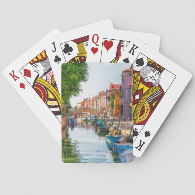 Baraja De Cartas Explora el Encanto Vibrante de Burano (Reverso)
