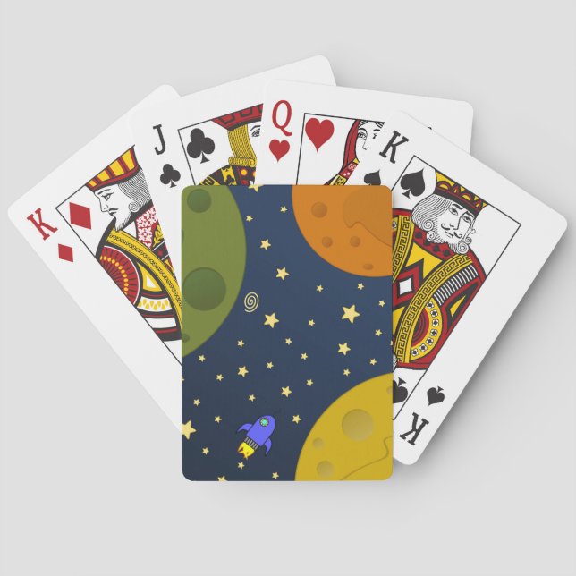 Baraja De Cartas Exploración espacial (Reverso)