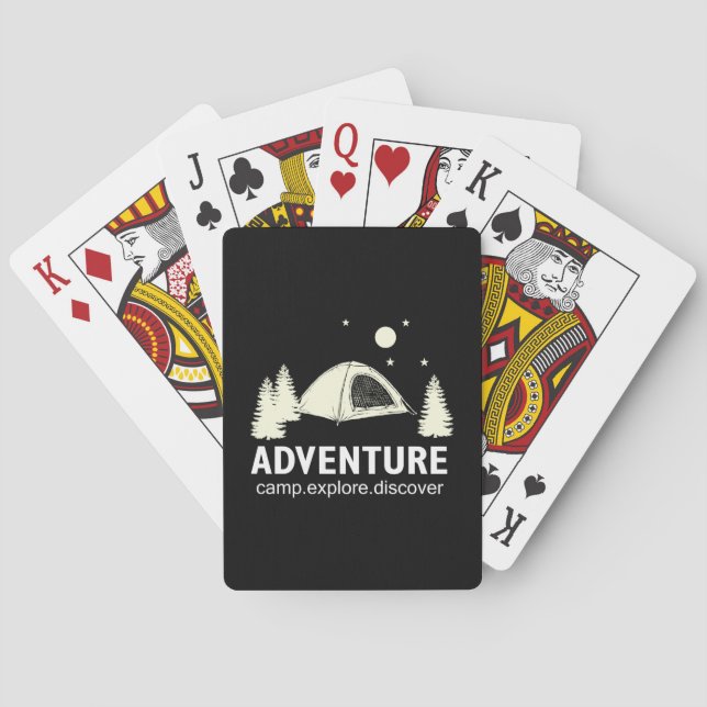 Baraja De Cartas Explorar y descubrir Adventure Camp (Reverso)