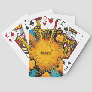 Baraja De Cartas Explosión de arte pop de estilo cómico (8)